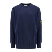 Ribbet Bomuld Crew-Neck Sweater