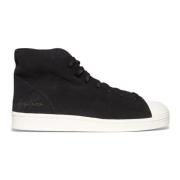 Suede Sneakers i Sort og Hvid