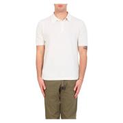 Beige Crepe Cotton Polo Shirt