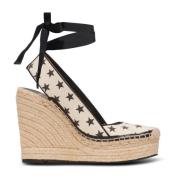 Stjerne Print Wedge Espadriller