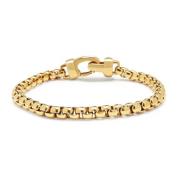 5mm Gold Box Chain Classic Bracelet