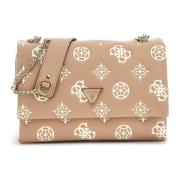 Logo Crossbody Taske til Kvinder Beige