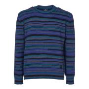 Stribet Crew Neck Uld Sweater