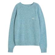 Blå Crew Neck Sweater