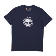 Grafisk Tee Mørk Safir Herre T-shirt