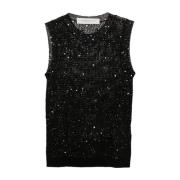 Paillet Mesh Strik Tank Top