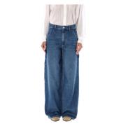 Blå Cargo Wide-Leg Denim Jeans