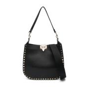 Sort Rockstud Hobo Taske