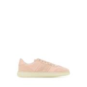 Pastel Pink Læder Sneakers