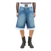 Denim Panel Bomuldsshorts