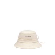 Off White Bucket Hat med Logo