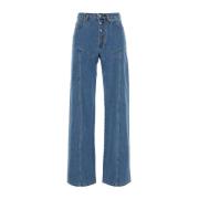 Laser Denim Flare Jeans