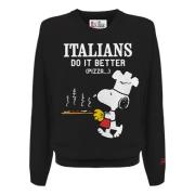 Snoopy Print Crewneck Sweater Multifarvet