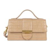 Croco Ily Flap Taske med Metal Lukning