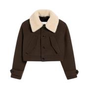 Shearling Krave Jakke Kort Stil