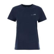 Stilfuld Navy Blue Bomuld T-shirt