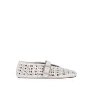 Vienna Ballet Flats - Blanc Casse Lamb Leather