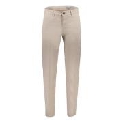 Beige Slim Fit Bukser med 4 Lommer