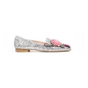 Glitter Ballerina med Farverige Sten