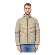 Beige Quiltet Fullzip Jakke