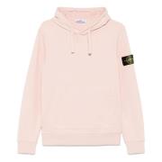 Pink Hoodie med Overlock-søm