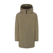 Blank Nylon Khaki Puffer Jakke