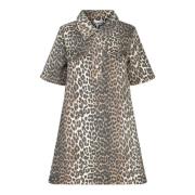 Leopard Print Mini Kjole Multi