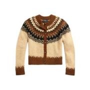 Fairisle Jacquard Uld Alpaka Cardigan