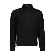 Black sweatshirt with zip and collar