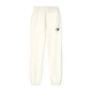 Afslappede beige bomulds sweatpants med OW-logo