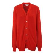 Lang Cardigan Sweater med knapper