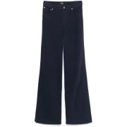 Mørkeblå Wide Leg Denim Jeans