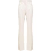 Ivory White Skræddersyet Bootcut Bukser