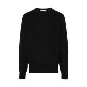 Antracitgrå Strikket Crew Neck Sweater