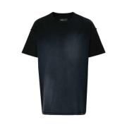 Slub Tekstur Logo Print T-shirt