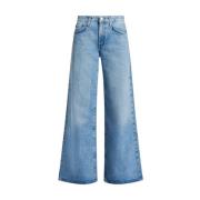 Blå Wide Leg Denim Jeans