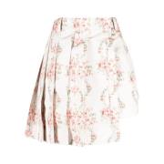 Blomsterprint Asymmetriske Skorts