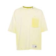 Citron Gul Broderet Logo T-shirt