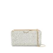 Champagne Sequinned Ellipse Clutch