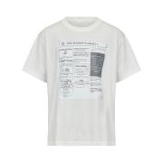 Grafisk Print T-shirt med Crew Neck