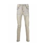 Ash Blue Skinny Cut Distressed Denim