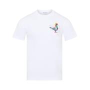 Grafisk Print Bomuld T-shirt