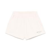 Beige Elastisk Talje Sporty Shorts