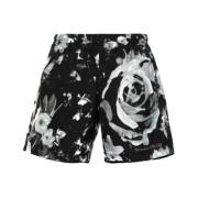 Blomsterprint Elastisk Talje Shorts