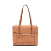 Cognac Brun Foldover Top Taske