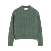 Mintgrøn Ribstrikket Sweater