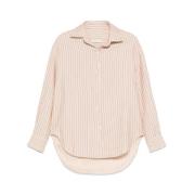 Beige Button-Up Skjorte