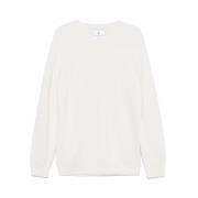 Beige Uld Crew Neck Sweater