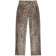 Leopard Print Bomuld Blend Jeans