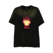 Flame Print Crew Neck T-shirt